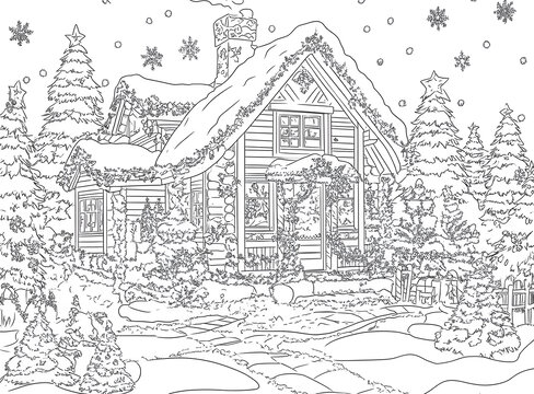 冬季小屋彩繪