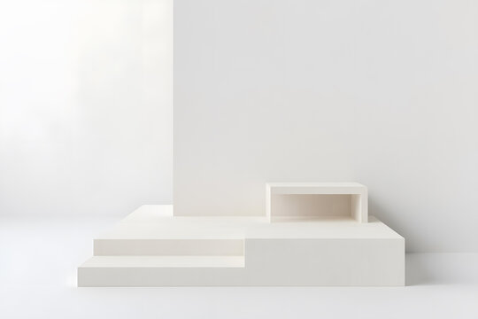 極簡白色產(chǎn)品展示臺