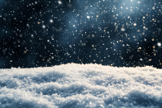 雪花飄飄的美麗冬季雪景