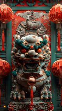 祥瑞鎮(zhèn)宅辟邪石獅子