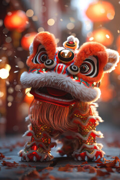 舞獅的AI圖片