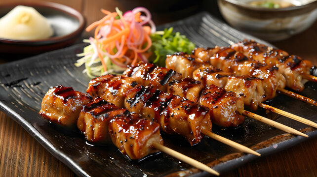 日式料理居酒屋烤雞肉串