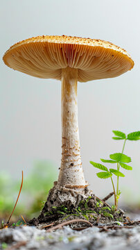 蘑菇特寫的AI圖片