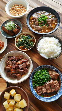 一桌子的美味日式料理