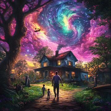 夢(mèng)幻星空下的家庭之旅