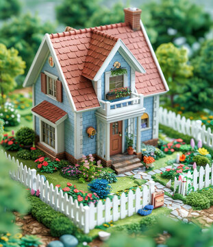 童話小屋的AI圖片