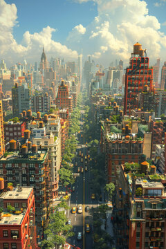 繁華都市街景