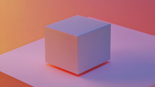 極簡主義立方體抽象背景漸變色