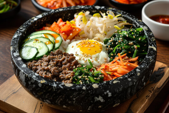 韓式拌飯的AI圖片