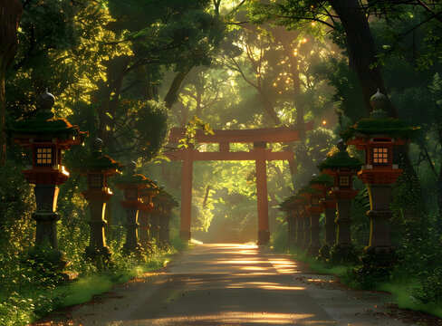 鳥居和石燈籠