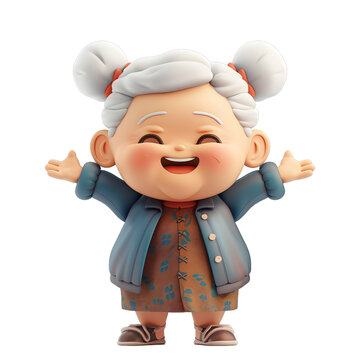 [免摳素材]慈祥的奶奶