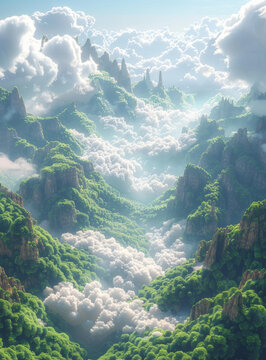 縹緲仙境，雲(yún)深不知處