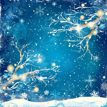 冬日雪景的AI圖片