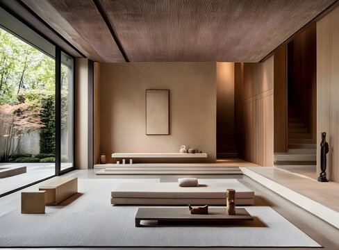 木質(zhì)元素與自然光線(xiàn)照亮的現(xiàn)代極簡(jiǎn)主義室內(nèi)設(shè)計(jì)