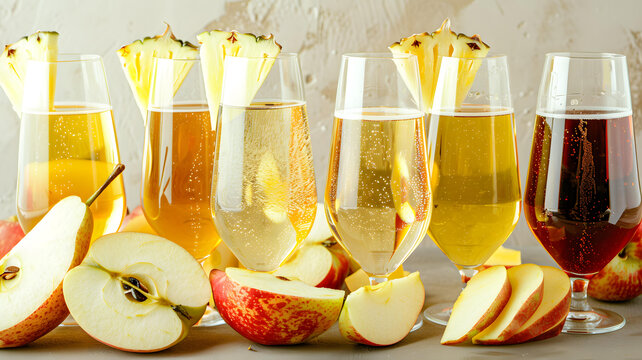 蘋(píng)果酒配菠蘿片