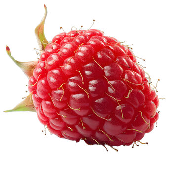 [免摳素材]新鮮飽滿的單顆紅樹莓