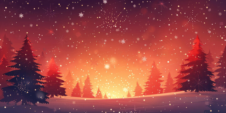 圣誕節(jié)的雪景
