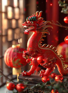 祥龍獻瑞的AI圖片
