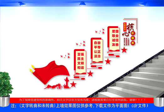 社會主義核心價(jià)值觀樓梯文化墻