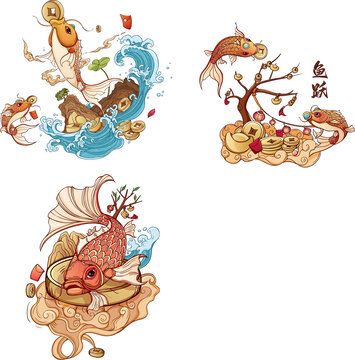 錦鯉魚春節(jié)年畫