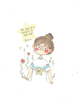 丸子頭小女孩