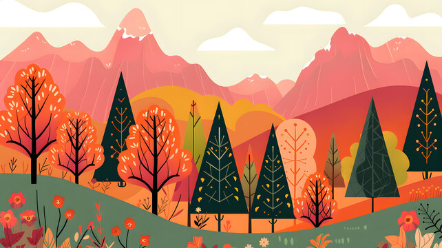 秋季山林風(fēng)景