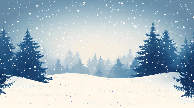 冬日雪景圖