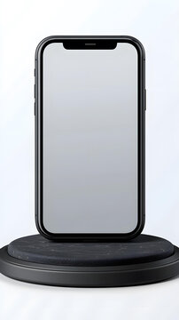 黑色智能手機支架模型