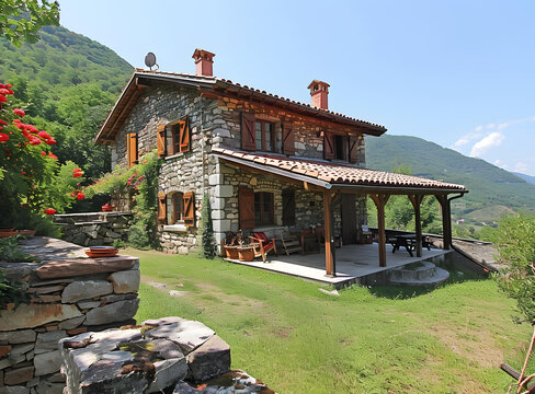 鄉(xiāng)村的石頭小屋