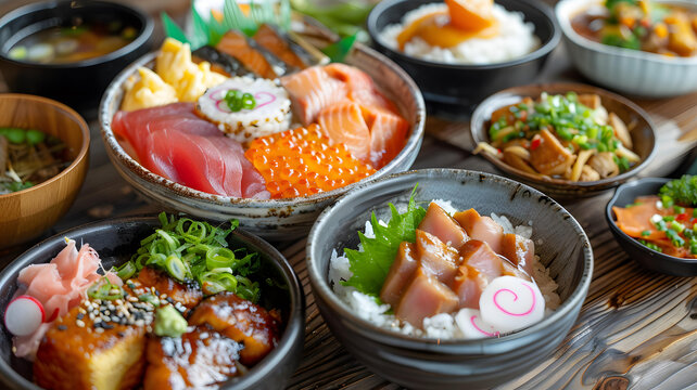 日式料理盛宴，碗中美味