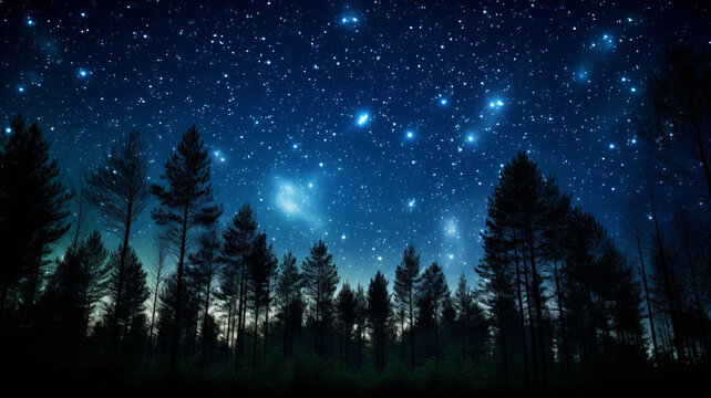 夜空繁星點(diǎn)點(diǎn)星光璀璨美不勝收