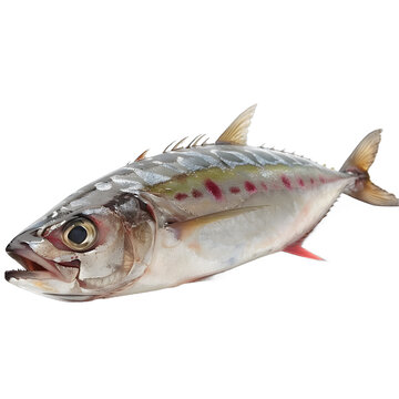 [免摳素材]白色背景上的新鮮生魚(yú)
