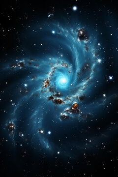 壯美的藍色漩渦星系