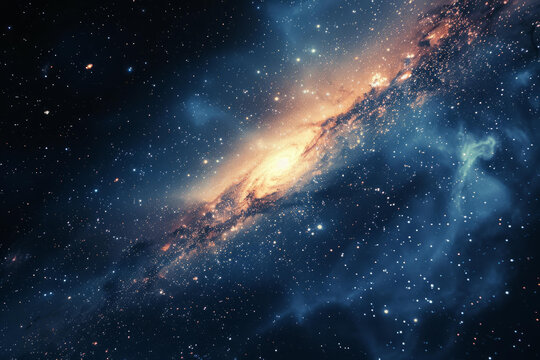 浩瀚星系點(diǎn)綴著星云與星辰