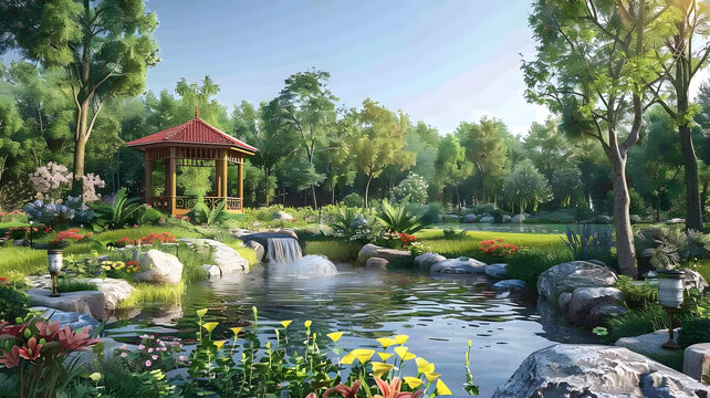 園林景觀設(shè)計(jì)效果圖