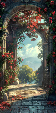 奇幻的花園景觀
