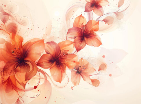 百合花朵花瓣背景圖