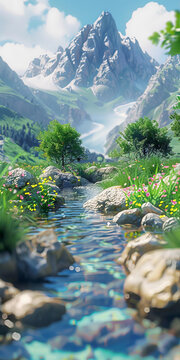 山河花海美景