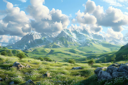 壯麗的山景