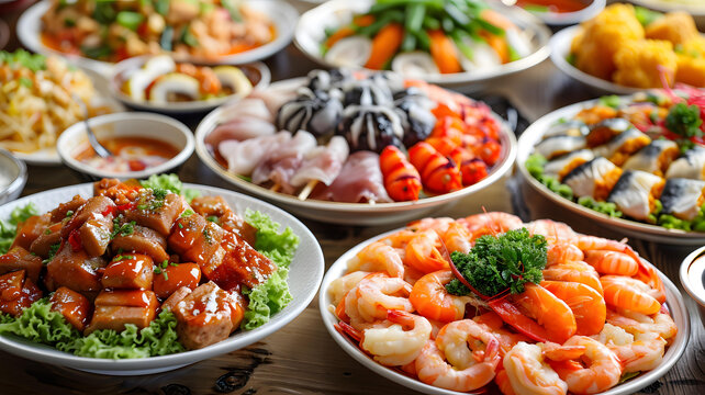 一桌子的美味佳肴
