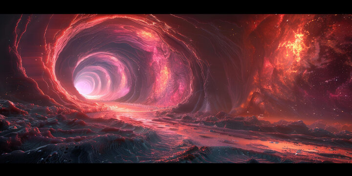 穿越虛幻的烈焰洞穴的神秘旅程