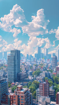 城市景觀的AI圖片