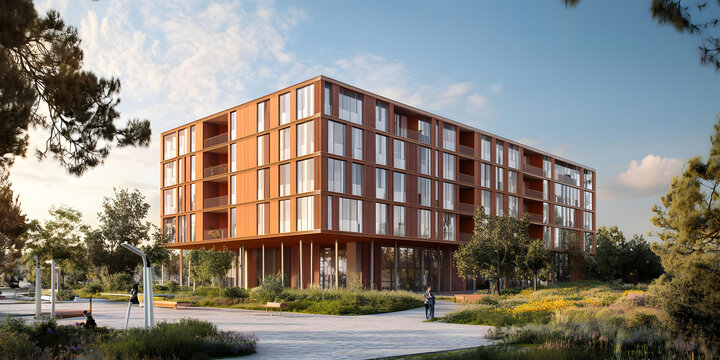 現(xiàn)代建筑與綠化景觀