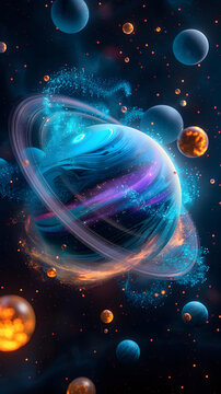 絢麗多彩的宇宙行星之舞