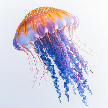 深海中的絢麗水母