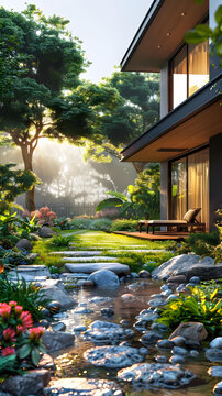 自然景觀中的現(xiàn)代住宅