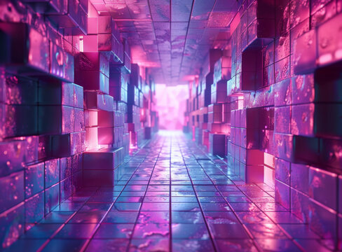 霓虹燈隧道