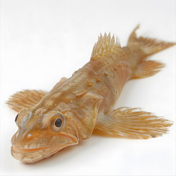 白色背景上的淡水魚