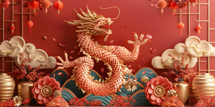 金龍騰飛的AI圖片