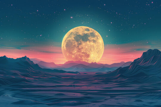 明月高懸于異星之上